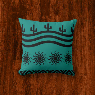 Coussin Motif Turquoise de conception du sud-ouest
