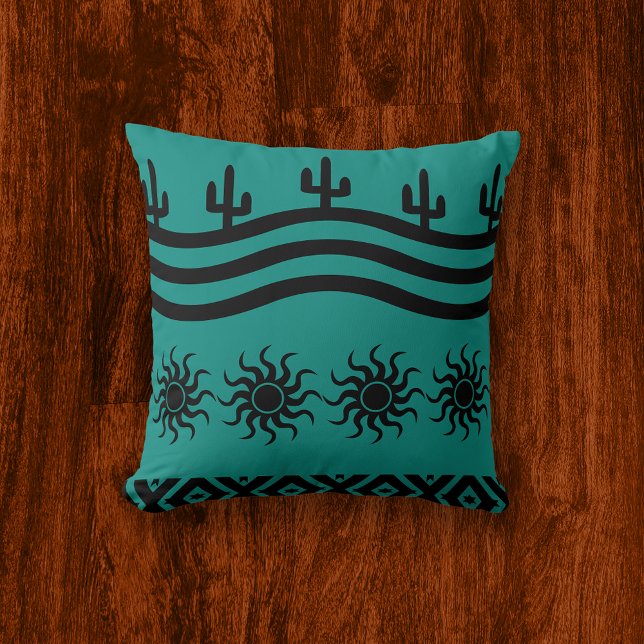 Coussin Motif Turquoise de conception du sud-ouest (Créateur téléchargé)