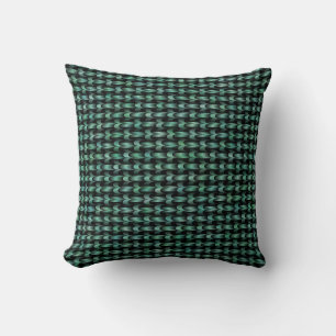 Coussin Motif turquoise de poids vert