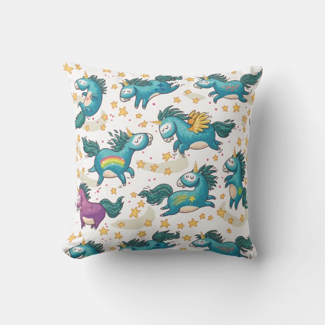 Coussin Motif Unicorn (Recto)