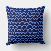 Coussin Motif vague - Bleu bébé sur Deep Navy 000033 (Verso)