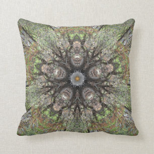 Coussin Motif vert et pourpre