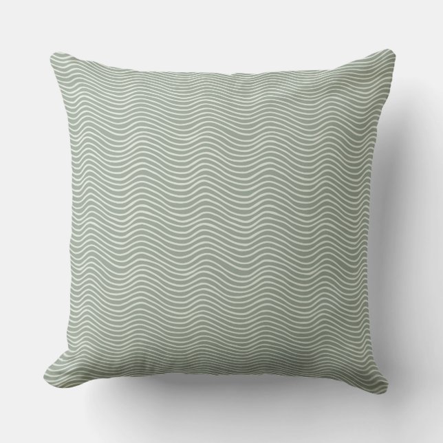 Coussin Motif vert vague (Recto)