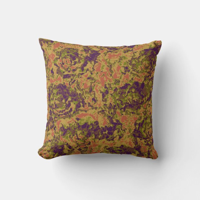 Coussin Motif vibrant de camouflage de fleur (Recto)