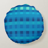 Coussin motif vichy bleu (Dos)