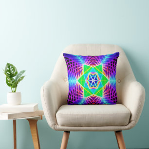 Coussin Motif vif coloré