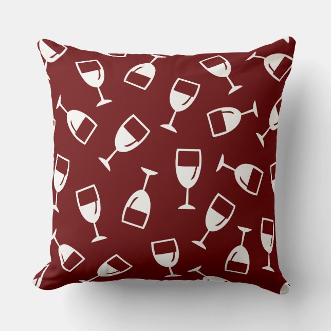 COUSSIN MOTIF VIN VERRE (Recto)