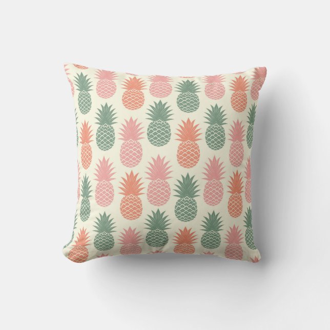 Coussin Motif vintage 2 d'ananas (Recto)