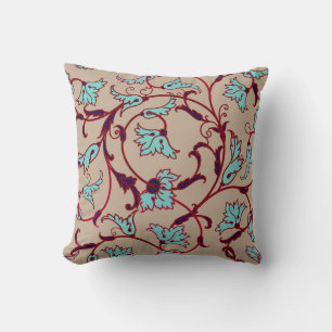 Coussin motif vintage à texture florale. Motif,