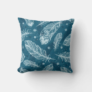 Coussin Motif vintage bleu