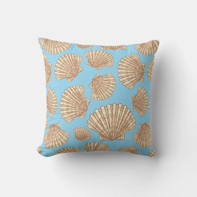 Coussin Motif vintage de coquillage de style (Recto)