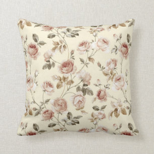 Coussin Motif vintage de roses