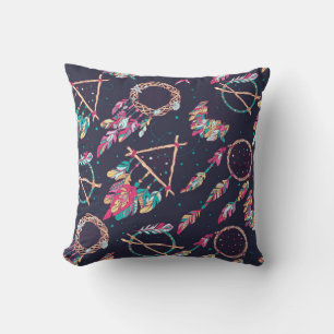 Coussin motif vintage sans fil avec Dream Catc différent