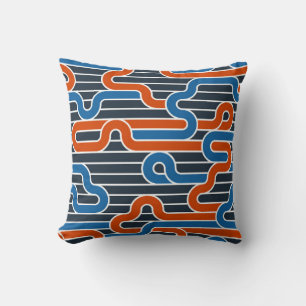 Coussin Motif vintage sans soudure avec lignes torsadées,