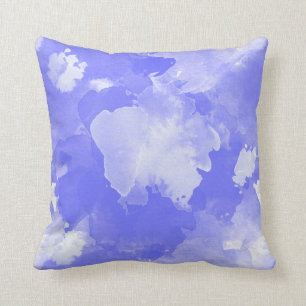 Coussin motif violet d'aquarelle