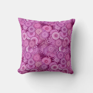 Coussin Motif, violet, rose, prune, lilas