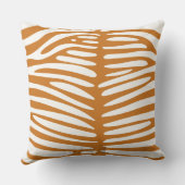 Coussin motif zèbre ocre et blanc cassé (Verso)