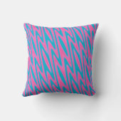Coussin Motif Zig-Zag Rose et Turquoise (Verso)