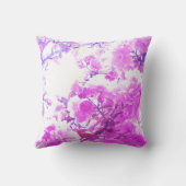 Coussin Motifs artistiques floraux de cerisier violet rose (Verso)