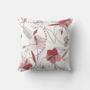 Coussin Motifs botaniques : Vintage de fleurs isolées
