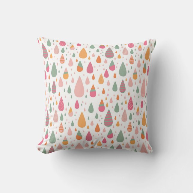 Coussin Motifs colorés Raindrop (Recto)
