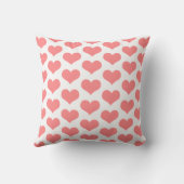 Coussin Motifs de cœur mignons Saint-Valentin saumon rose (Verso)