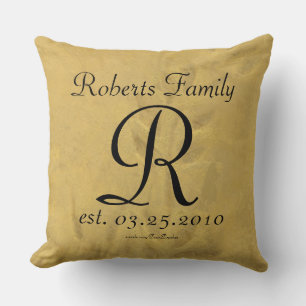 Coussin Motifs de faux finis de monogrammes