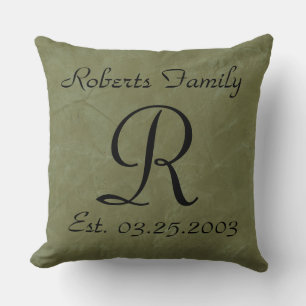 Coussin Motifs de faux finis de monogrammes