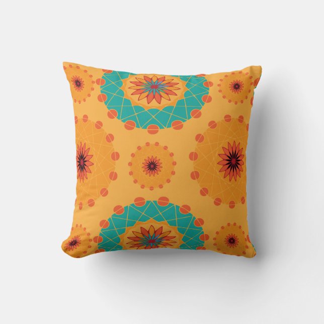 Coussin Motifs de fleur de coeur divine (Recto)