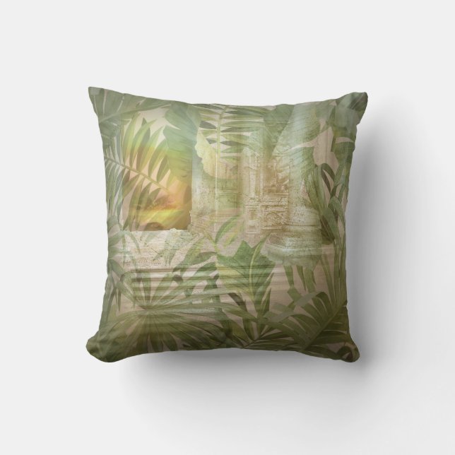 Coussin Motifs de nature mystique pour décor maison tendan (Recto)