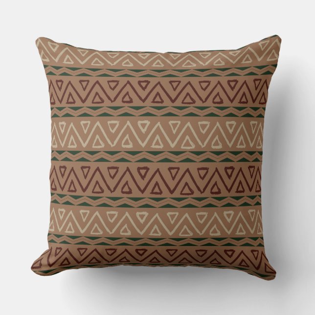 Coussin Motifs de Noël marron  (Recto)