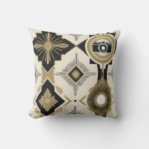 Coussin motifs de robe vintage 1950