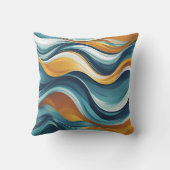 Coussin motifs fluides par vagues (Verso)