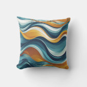 Coussin motifs fluides par vagues (Recto)