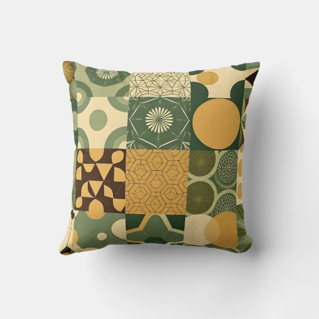 Coussin Motifs géométriques écologiques (Verso)