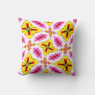 Coussin Motifs pétales colorés