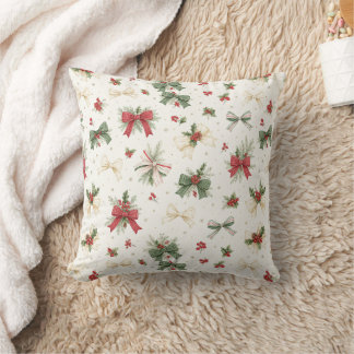 Coussin Motifs sans couture de Noël à l'aquarelle