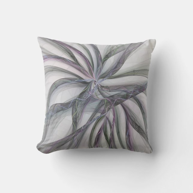 Coussin Motions Filigree Moderne Abstrait pivotant Fractal (Recto)