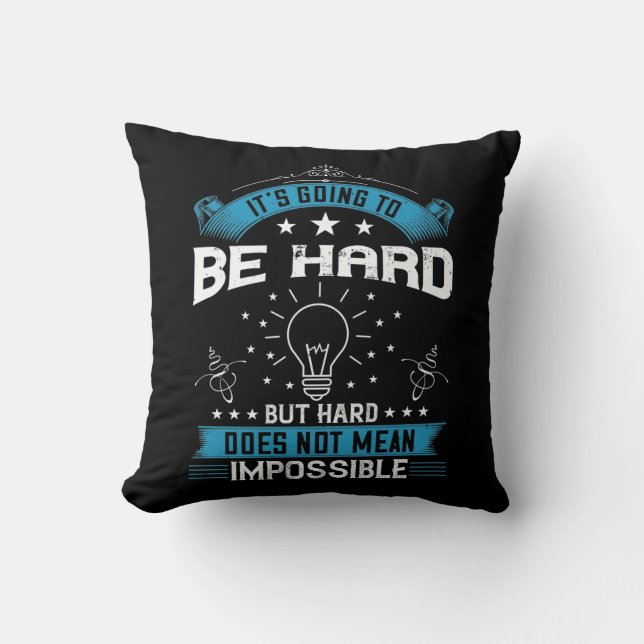 Coussin Motivation - Ça va être dur (Recto)