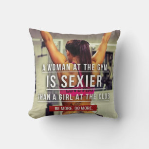 Coussin Motivation de l'entraînement de gym pour femmes
