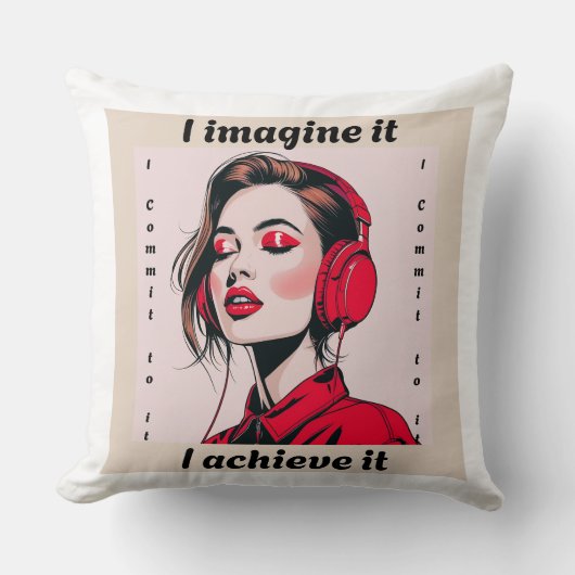 Coussin Motivational Quote Pillow (Recto)