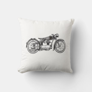 Coussin Moto Vintage Rétro _ J'Aime Ma Moto