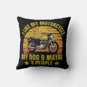 Coussin Motocyclette de chien (Verso)