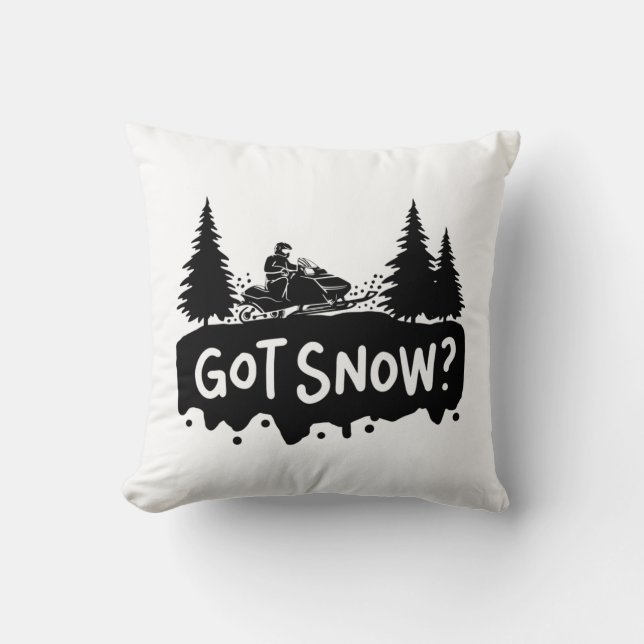 Coussin Motoneige - Ai De La Neige (Recto)