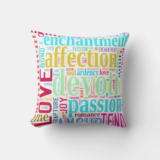 Coussin Mots d'amour #2 (Recto)