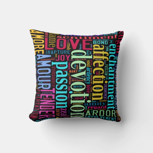 Coussin Mots d'amour #3 (Recto)