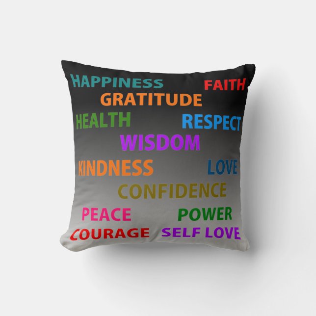 Coussin Mots positifs (Recto)