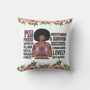 Coussin Mots Positifs Inspirationnels Affirmation Sista Bl