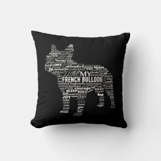 Coussin Mots Pour Décrire Mon Cadeau Français Bulldog