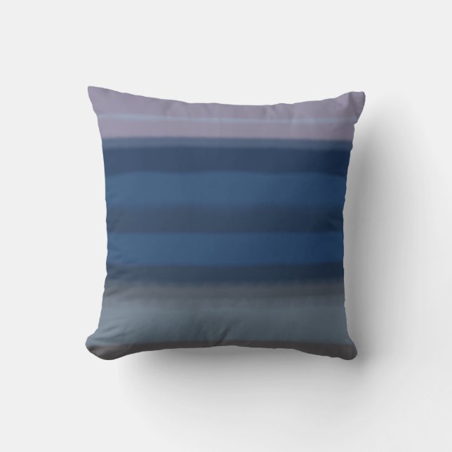 Coussin mou de rayures bleues (Recto)